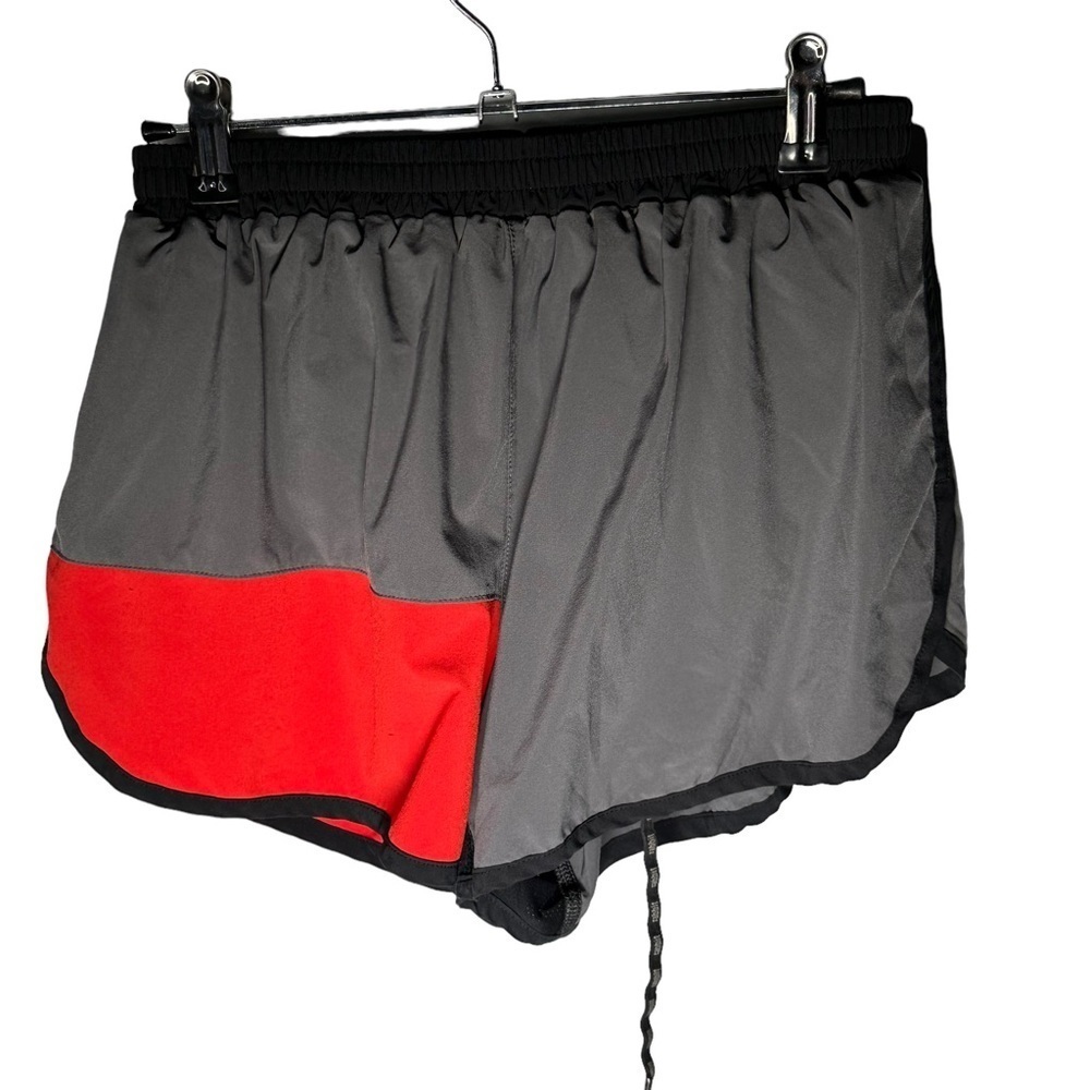Rabbit Running Shorts Gray Red Color Block Size M… - image 1